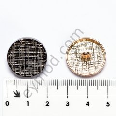 Ekose Desenli Düğme DÜĞME BOYU 32L (~20 mm) - GOLD