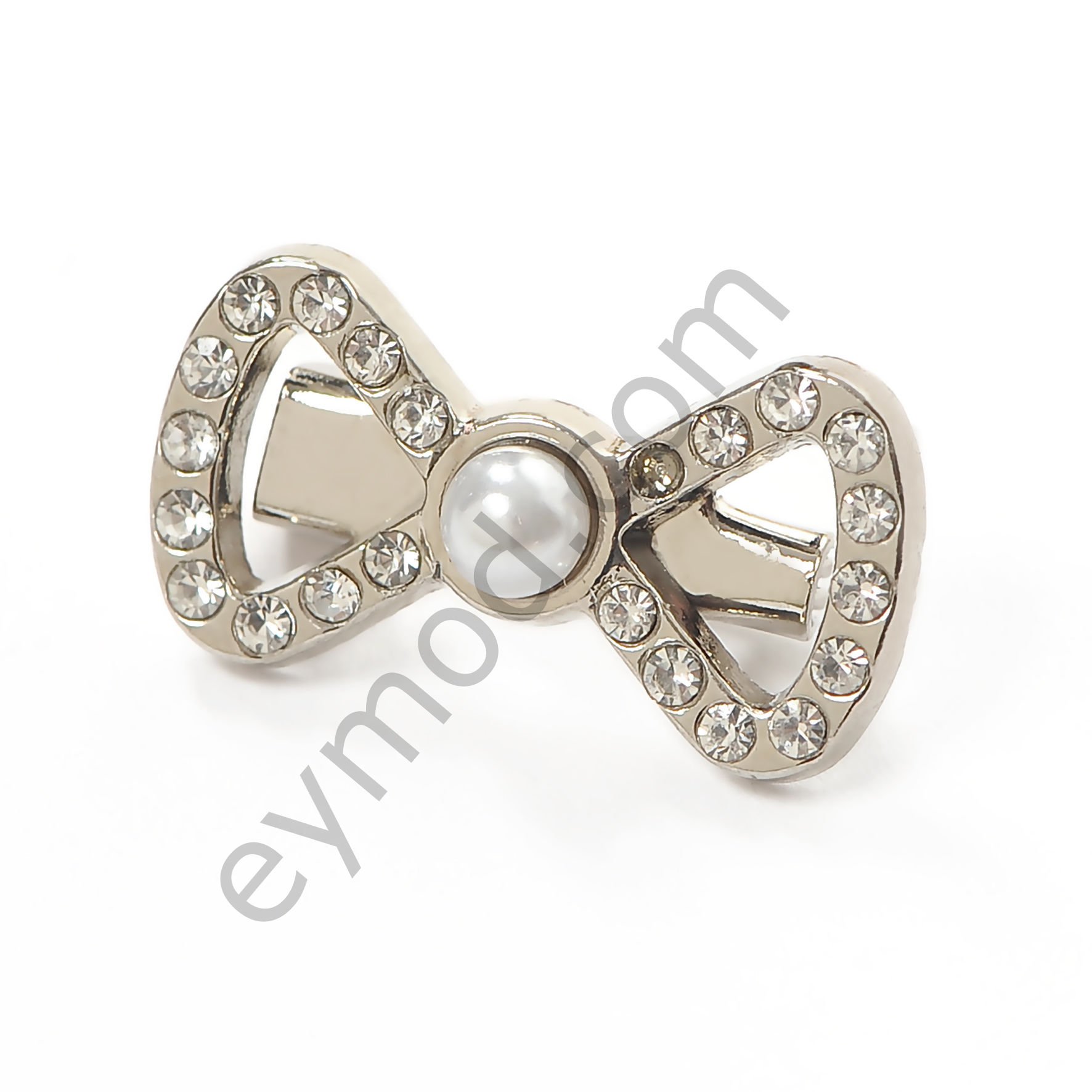 22 Taşlı İncili Fiyonk Broş NİKEL