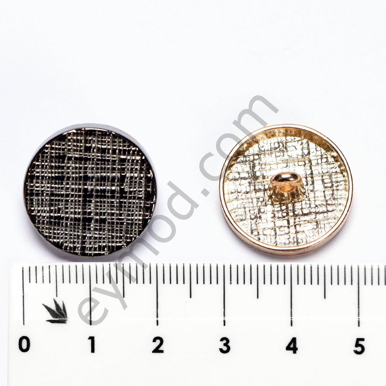 Ekose Desenli Düğme DÜĞME BOYU 32L (~20 mm) - NİKEL