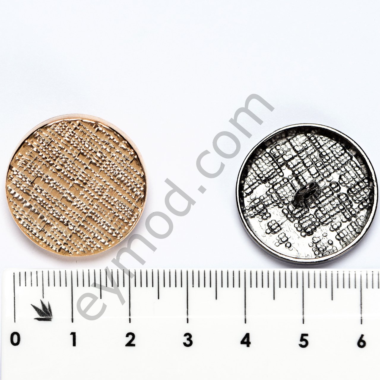 Ekose Desenli Düğme DÜĞME BOYU 36L (~23 mm) - NİKEL