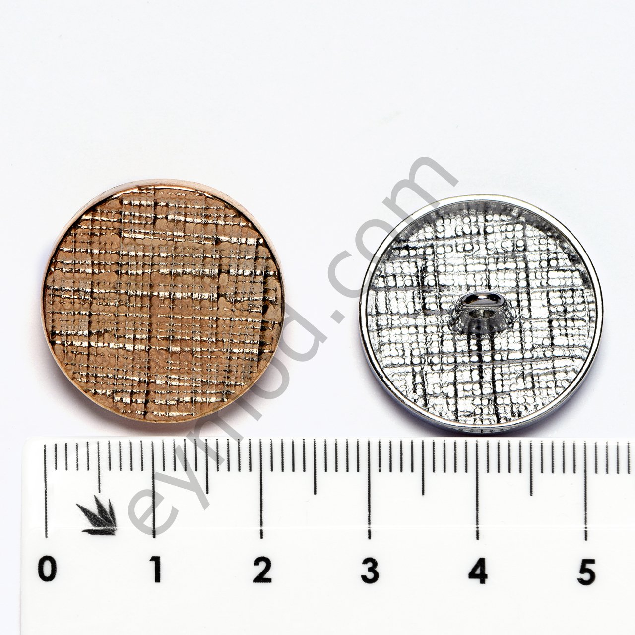 Ekose Desenli Düğme DÜĞME BOYU 40L (~25mm) - GOLD