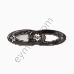 İkili Tek Taşlı Oval Dikme BLACK NİKEL
