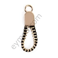 Fermuar Görünümlü Elcik Gold+Black