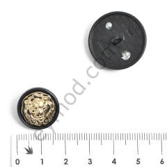 Aslan Kafalı Yuvarlak Düğme DÜĞME BOYU 28L (~18 mm)