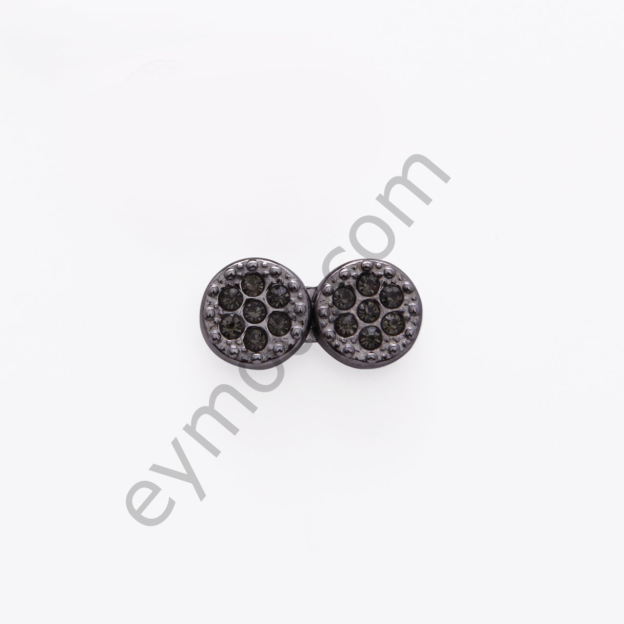 14 Taşlı Dikme Agraf Toka BLACK NİKEL