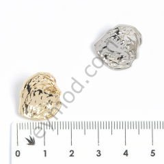 Yaprak Görünümlü Düğme NİKEL - DÜĞME BOYU 36L (~23 mm)