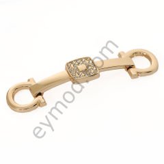 27 TAŞLI ORTASI KARE EKLEMELİ TOKA GOLD