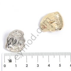 Yaprak Görünümlü Düğme GOLD - DÜĞME BOYU 36L (~23 mm)
