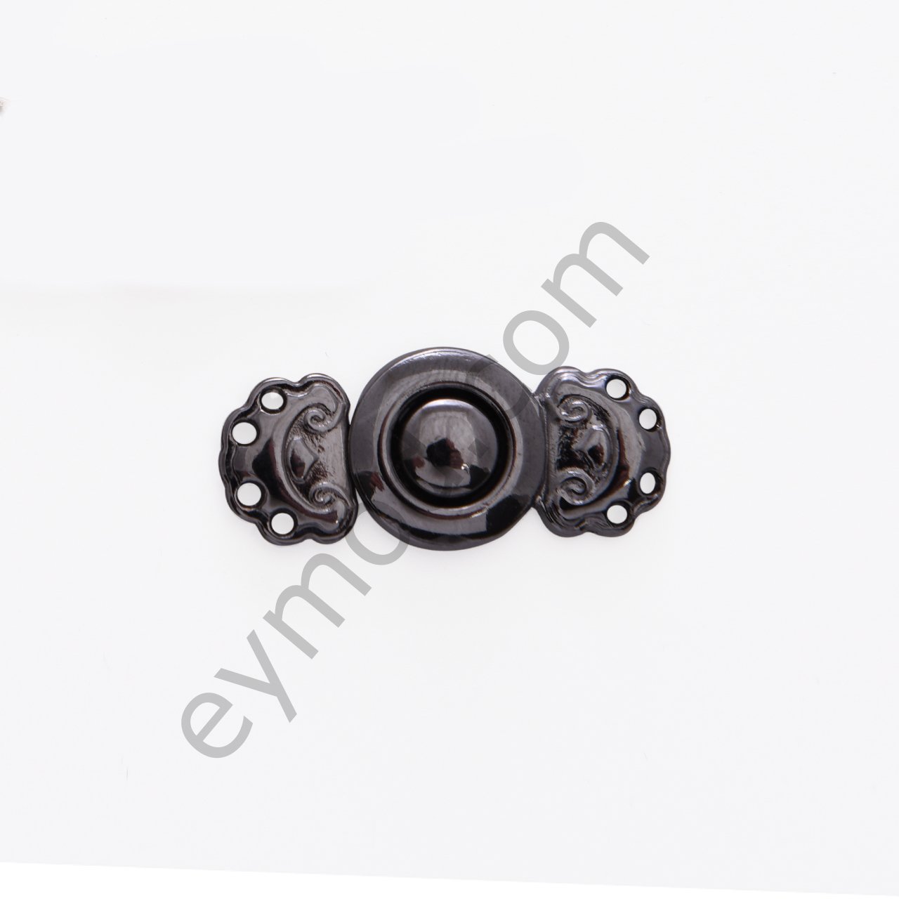 Ortası Yuvarlak Dikme Agraf Toka BLACK NİKEL