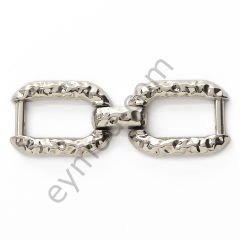 Üstü Kıvrım Desenli Eklemeli Toka NİKEL