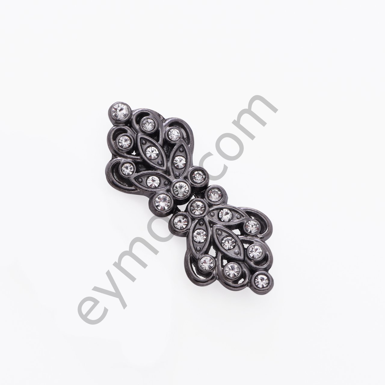 22 Taşlı Dikme Agraf Toka BLACK NİKEL