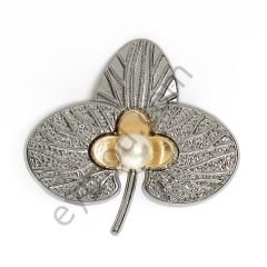 İncili Çiçek Broş #DESIGN 01