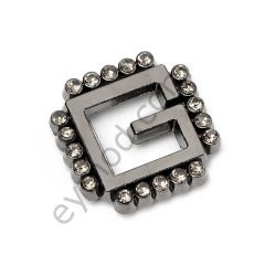 20 Taşlı Kare G Dikme BLACK NİKEL