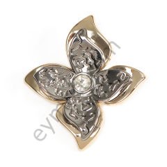 Taşlı Çiçek Broş #DESIGN 01