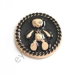 Yuvarlak Ayılı Mineli Dikme GOLD