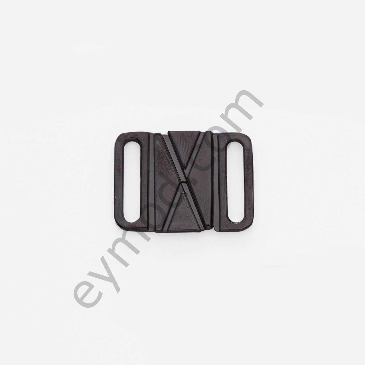 Ortası Dikdörtgen Agraf Toka BLACK NİKEL - 10 mm