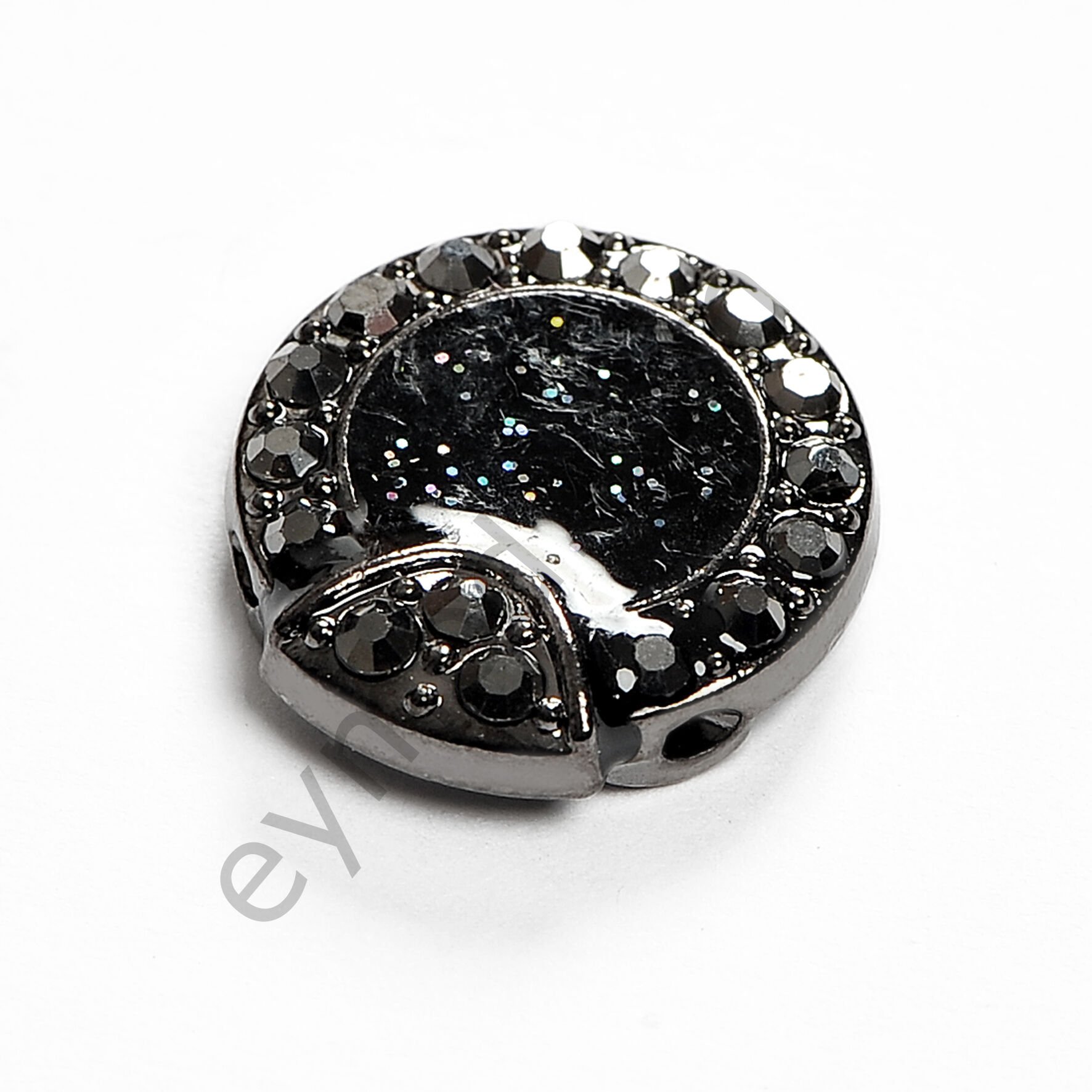 15 Taşlı Yuvarlak Dikme BÜYÜK BOY - BLACK NİKEL