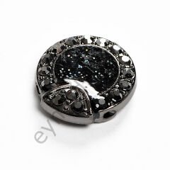 15 Taşlı Yuvarlak Dikme BÜYÜK BOY - BLACK NİKEL