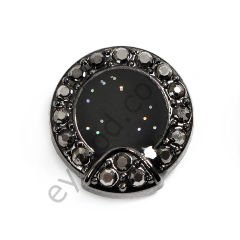 15 Taşlı Yuvarlak Dikme KÜÇÜK BOY - BLACK NİKEL