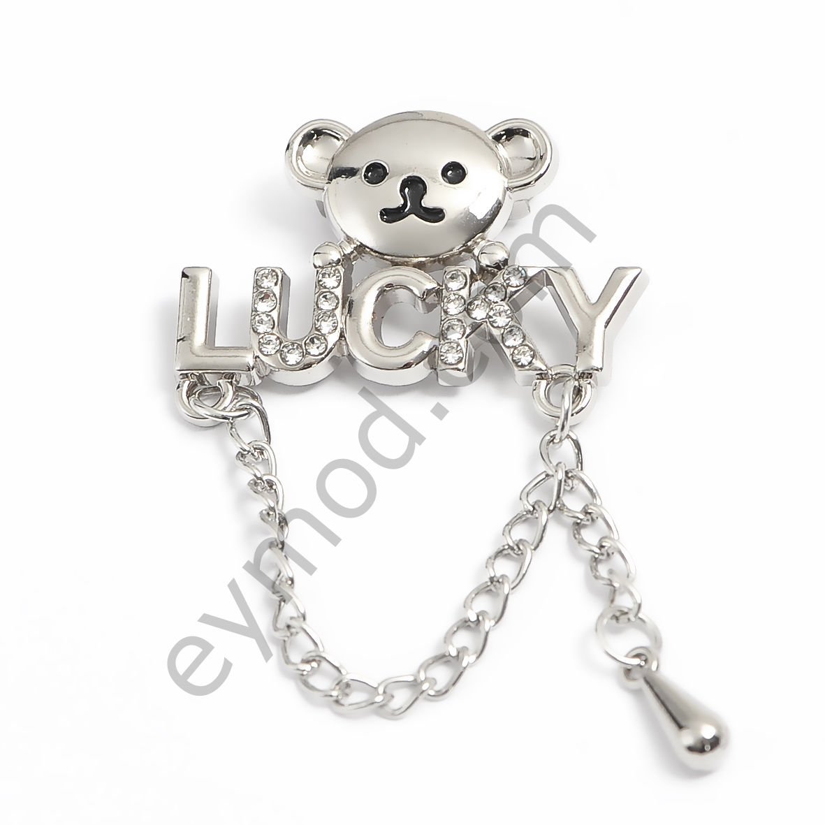 19 Taşlı Lucky Ayı Broş Aksesuar NİKEL