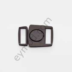Ortası Oval Agraf Toka 10 mm - BLACK NİKEL