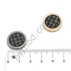 2 Renk Yuvarlak Dikme BLACK NİKEL + BLACK - BÜYÜK BOY