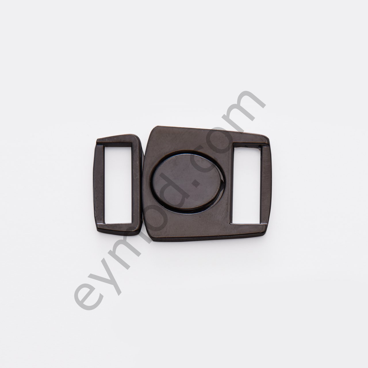Ortası Oval Agraf Toka 15 mm - BLACK NİKEL