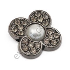 20 Taşlı İncili Yonca Dikme BLACK NİKEL