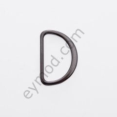 Yassı D Halka 25 mm - BLACK NİKEL