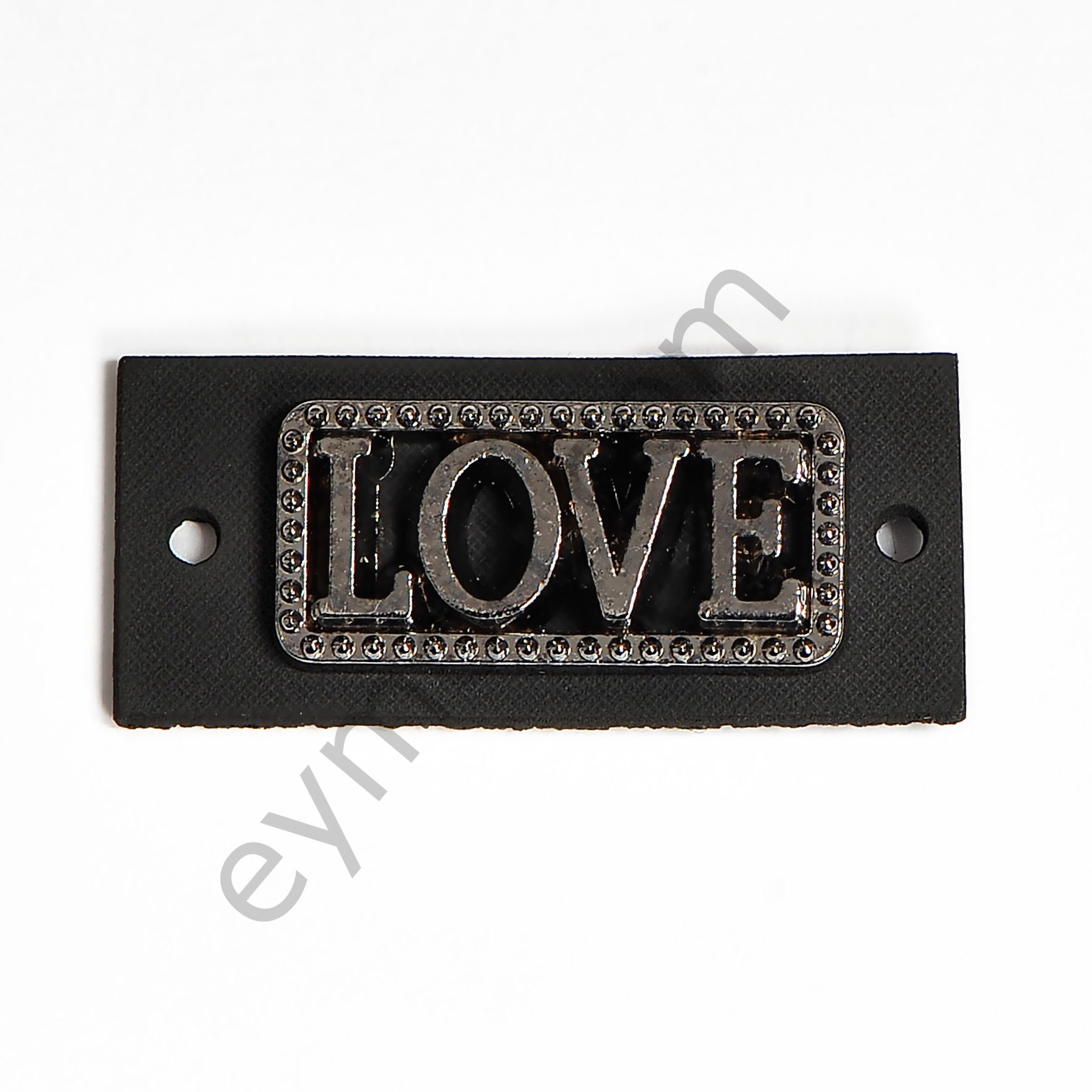 Love Yazılı Dikdörtgen Dikme BLACK NİKEL
