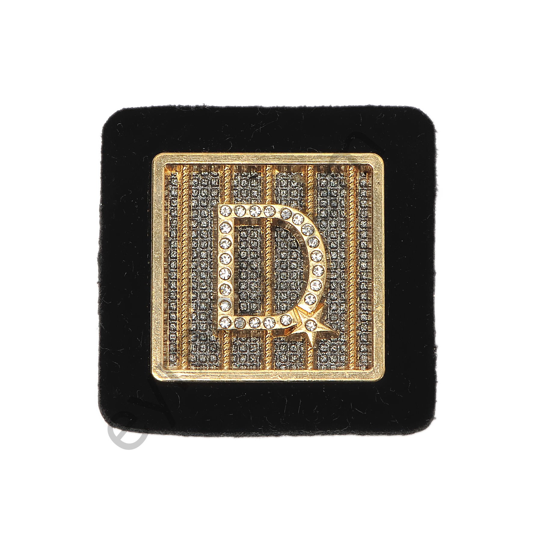 25 Taşlı D Kare Dikme GOLD