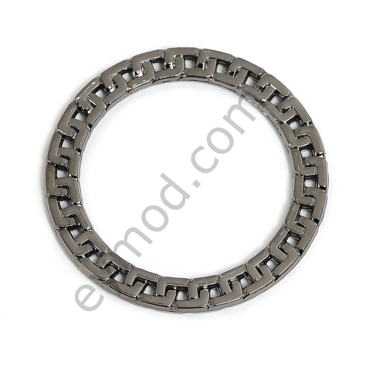 Yuvarlak Hasırlı Toka 4.0 cm BLACK NİKEL