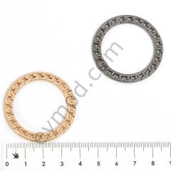 Yuvarlak Hasırlı Toka 4.0 cm BLACK NİKEL