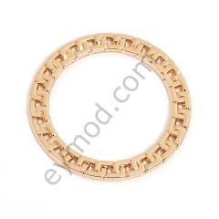 Yuvarlak Hasırlı Toka 4.0 cm GOLD