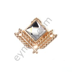 Kristal Taşlı Dikme Toka Gold