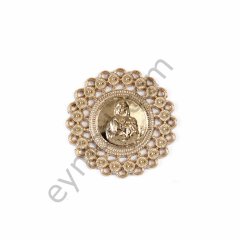 Kadın Figürlü Yuvarlak Dikme GOLD