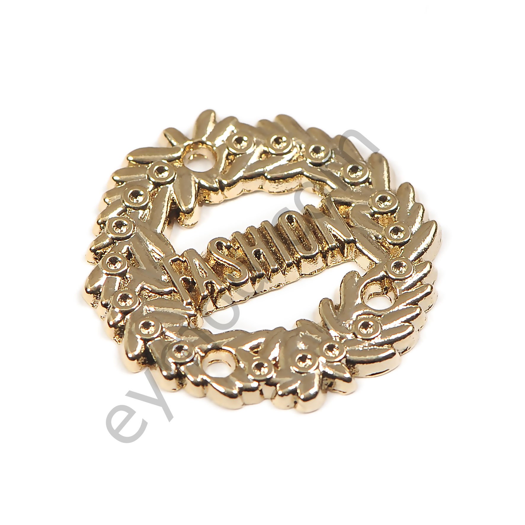 Fashion Yazılı Yuvarlak Dikme Aksesuar GOLD