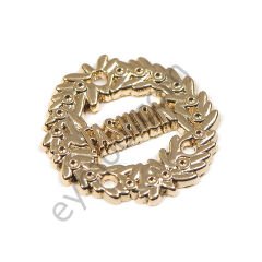 Fashion Yazılı Yuvarlak Dikme Aksesuar GOLD