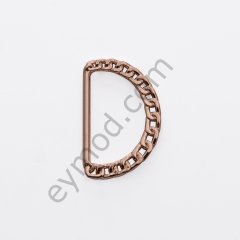 Zincir Desenli D Toka GOLD