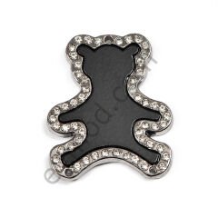 54 Taşlı Mineli Ayı Dikme Aksesuar BLACK NİKEL + BLACK