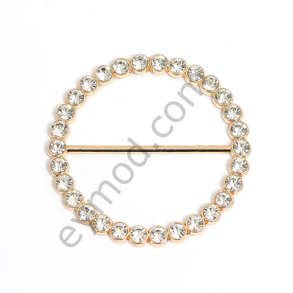 30 Taşlı Yuvarlak Kemer Tokası 47 mm GOLD
