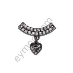Kalp Sallantılı 21 Taşlı BLACK NİKEL
