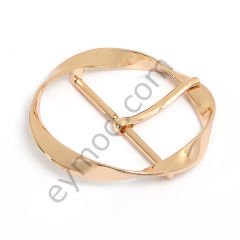 Kıvrımlı Yuvarlak Kemer Tokası  4 cm