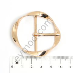 Kıvrımlı Yuvarlak Kemer Tokası  4 cm