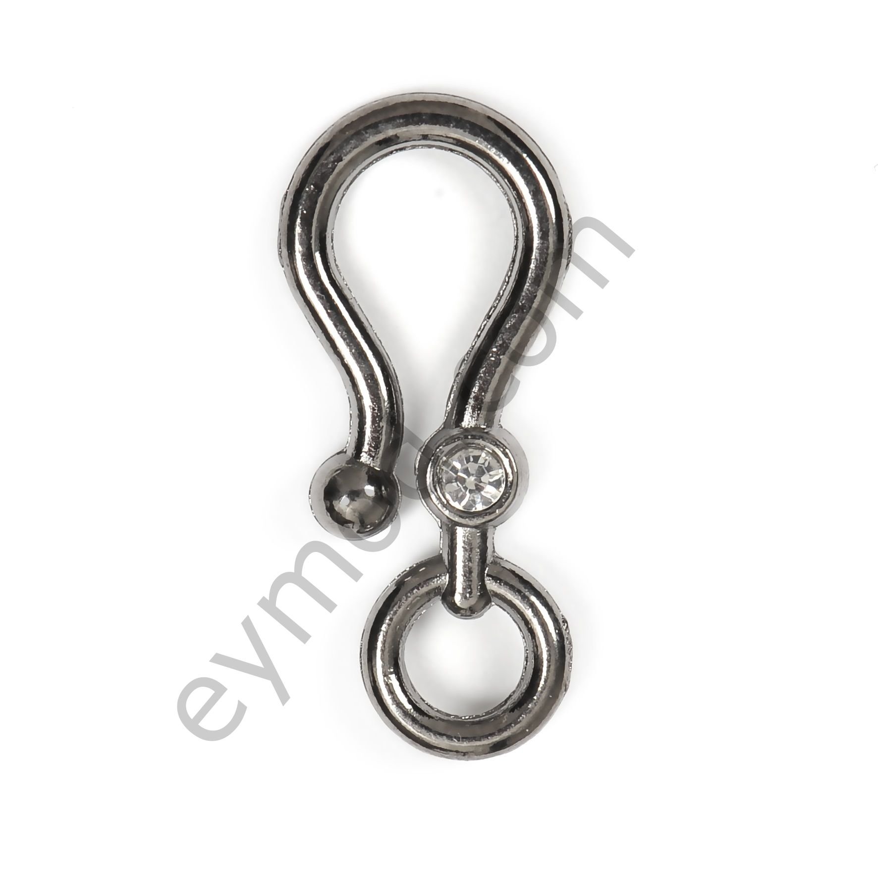 Tek Taşlı Kanca BLACK NİKEL