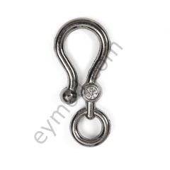 Tek Taşlı Kanca BLACK NİKEL