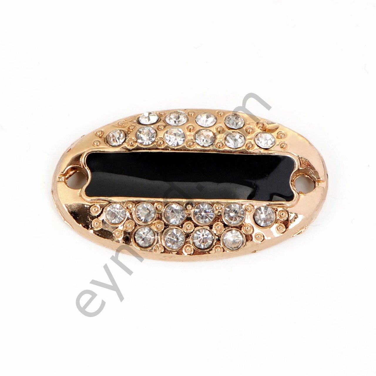 20 Taşlı Mineli Oval Dikme Toka GOLD+BLACK