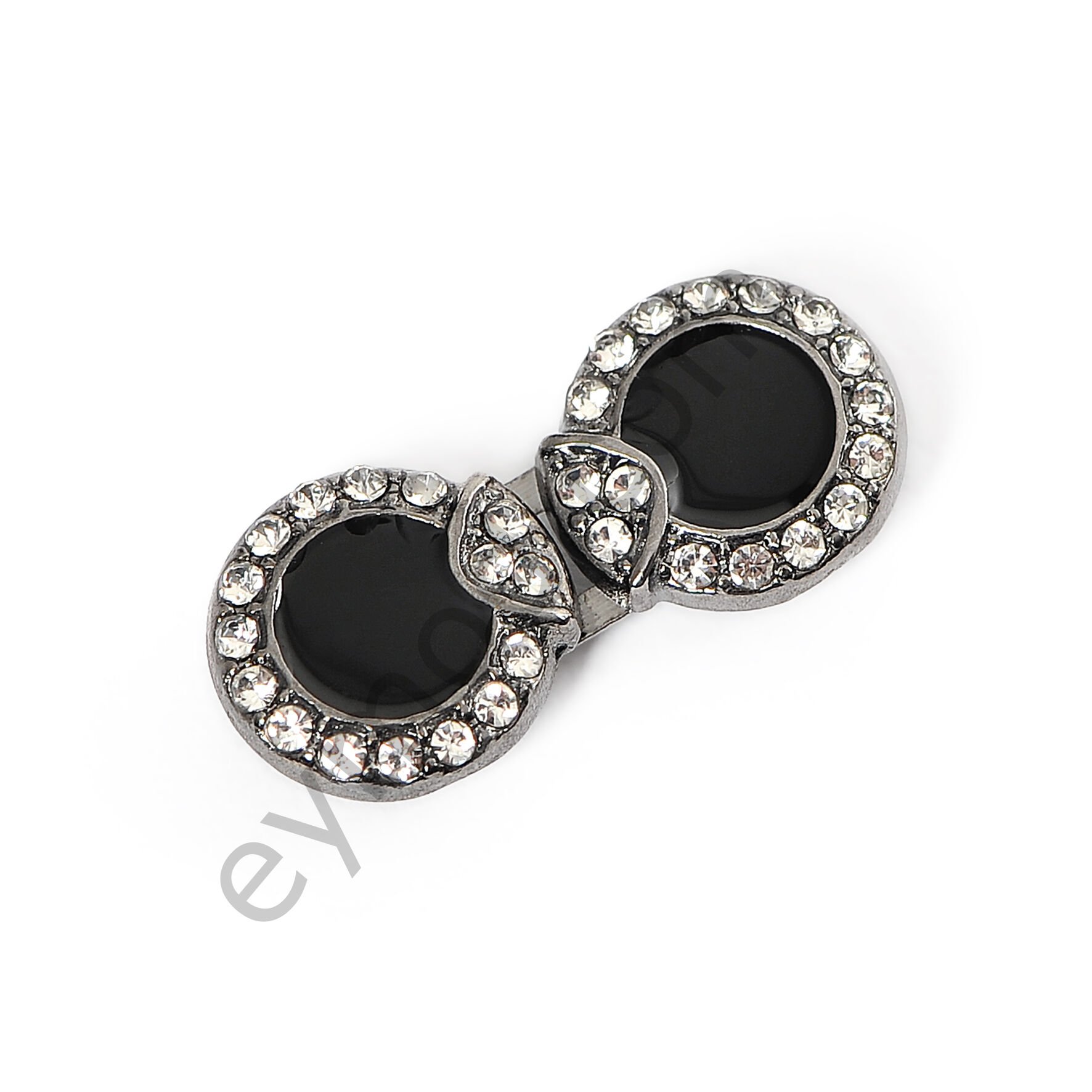 32 Taşlı Ufak Agraf Toka BLACK NİKEL