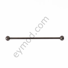 Yuvarlak Uçlu  Halter Yaka İğnesi BLACK NİKEL