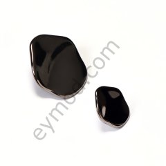 Kıvrımlı Alttan Dikme Düğme DÜĞME BOYU 24L (~15 mm) - BLACK NİKEL